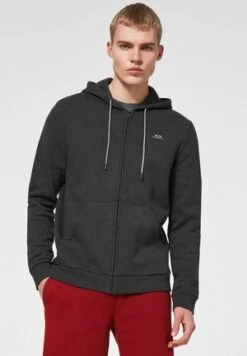 Oakley BARK HOODIE - Sweatjacke - Black/white -Oakley 2d9e55b3cba4417c94901eac2b23ba07