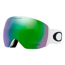 Weiße Oakley Flight Deck Maske Mit Prizm Jade Iridium Linse