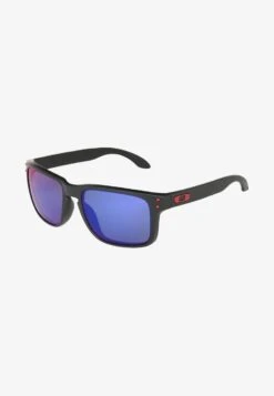Oakley HOLBROOK UNISEX - Sonnenbrille - Matte Black/positive Red Iridium -Oakley b676a32028484201943e8d7965d1de48
