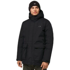 Oakley 12 Oakley Long City Parka Mantel Blackout Herren